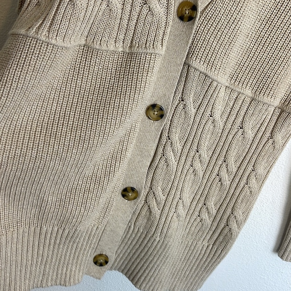 Joie Cable knit cardigan M - Picture 4 of 6